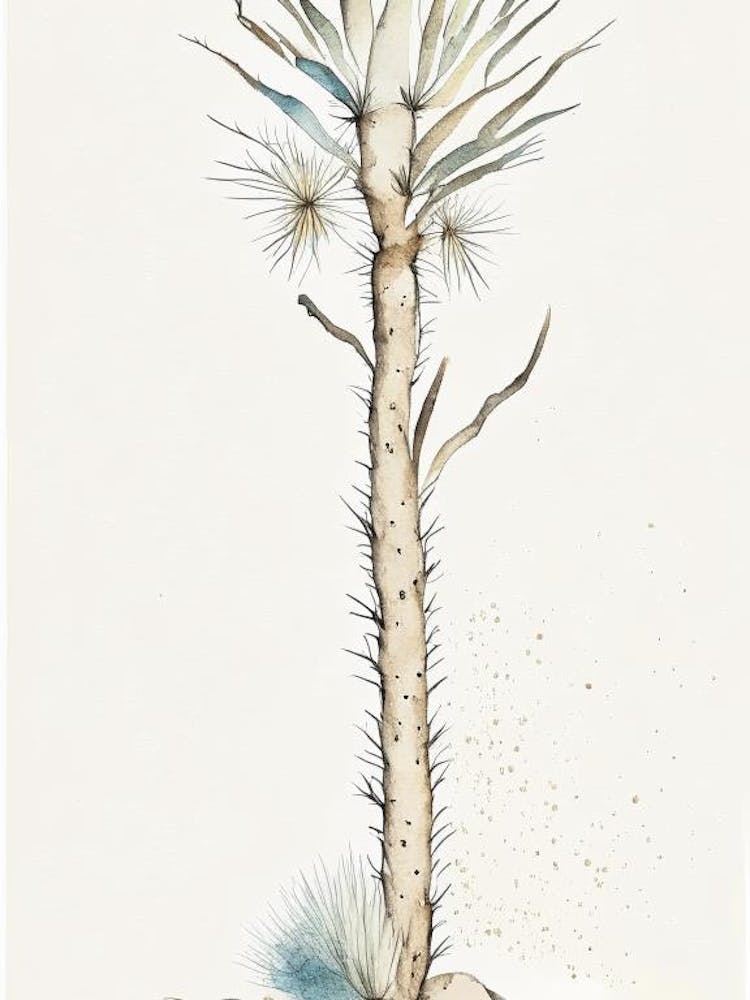 Silver Torch Joshua Tree Minimilist Watercolour  (4)