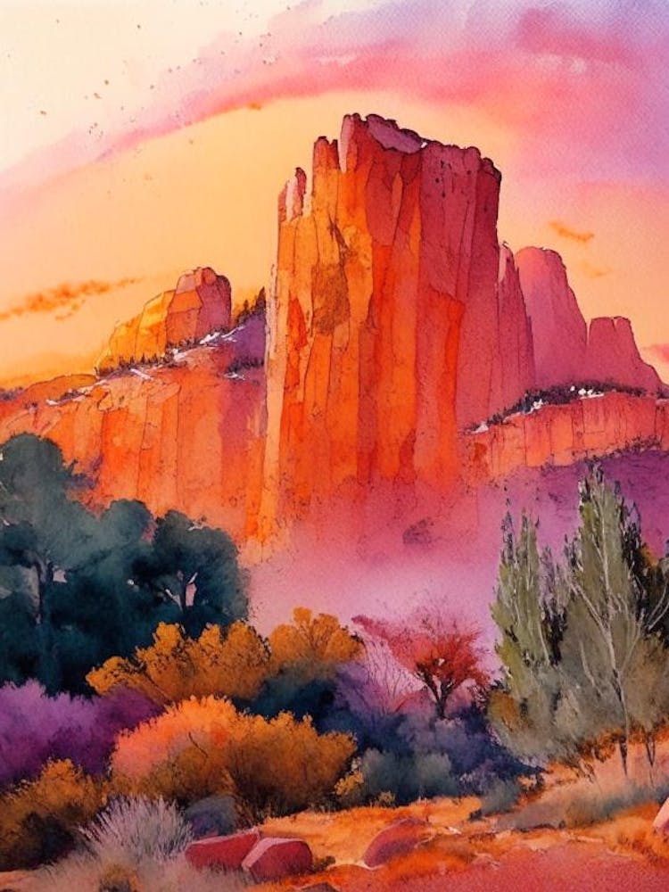 Garden Of The Gods Watercolour 3