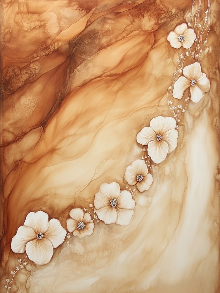 Flowers In The Sand Art