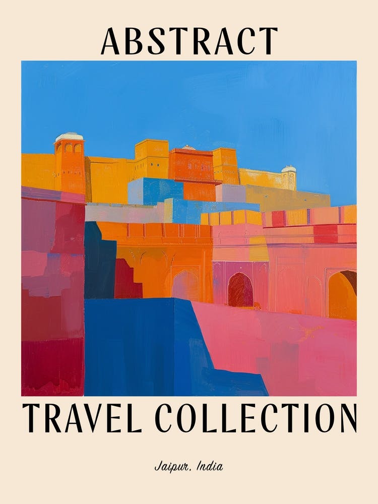 Abstract Travel Collection Poster Jaipur India 4