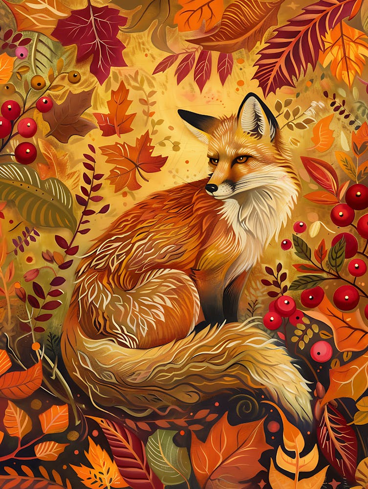 Solitary Fox In The Autumn 14