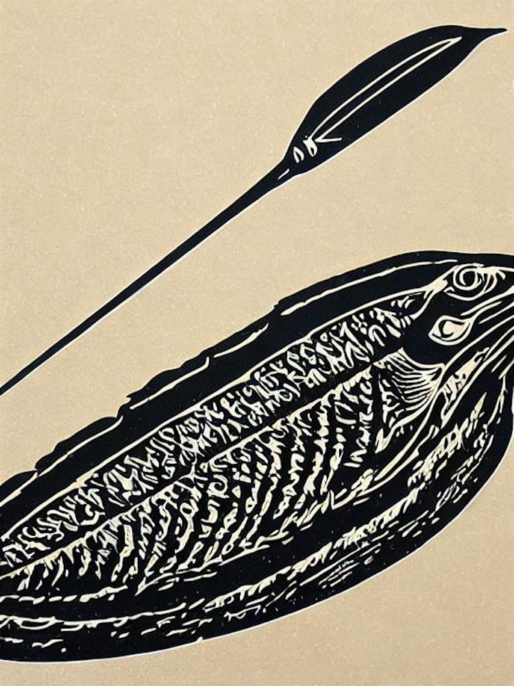 Anchovy Linocut