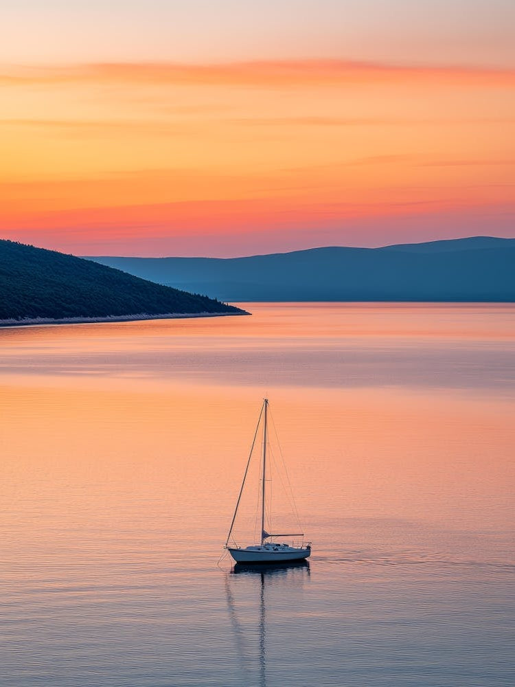Sailboat At Sunset 49