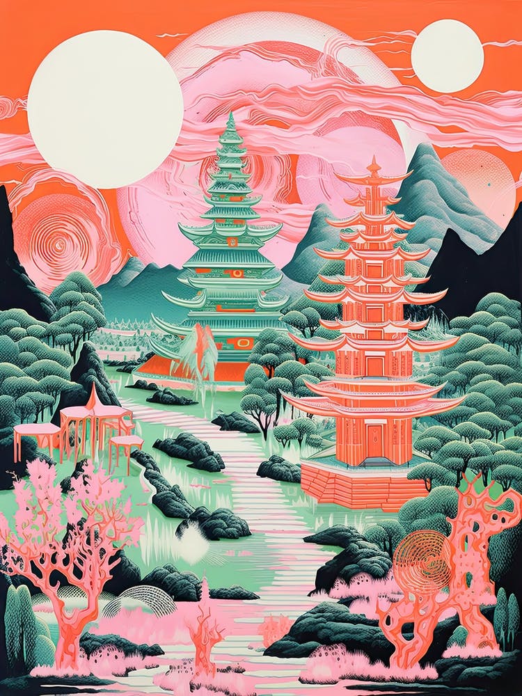 Nabana Gardens Abstract Riso Style 1