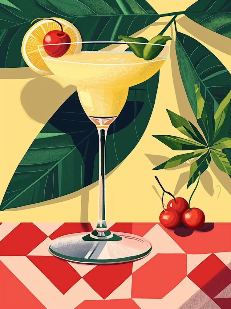 Art Deco Fruity Cocktail