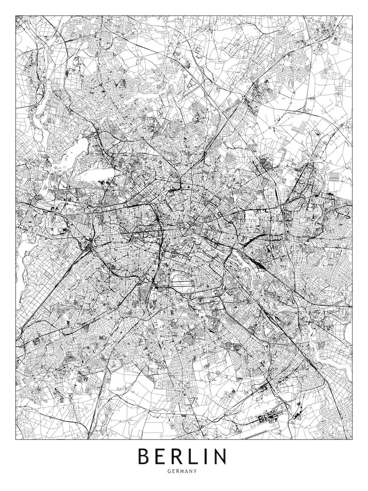Berlin White Map I