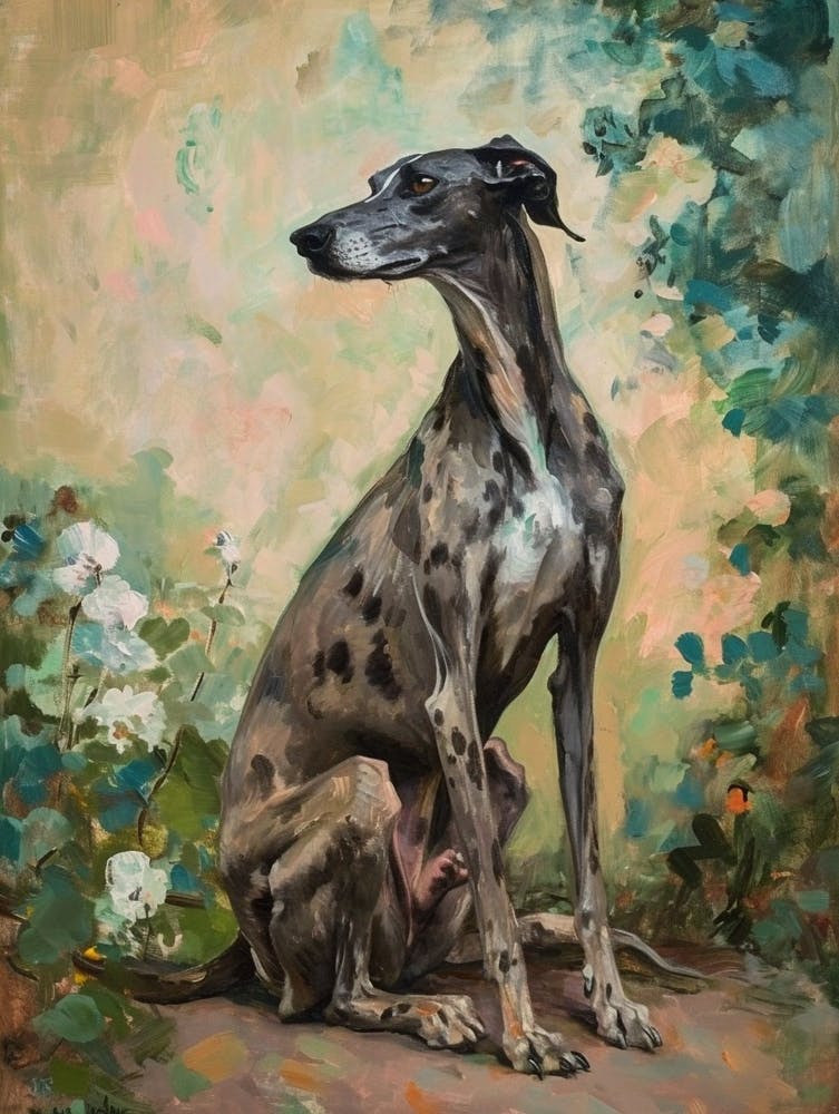 Greyhound Acrylic Painting 8