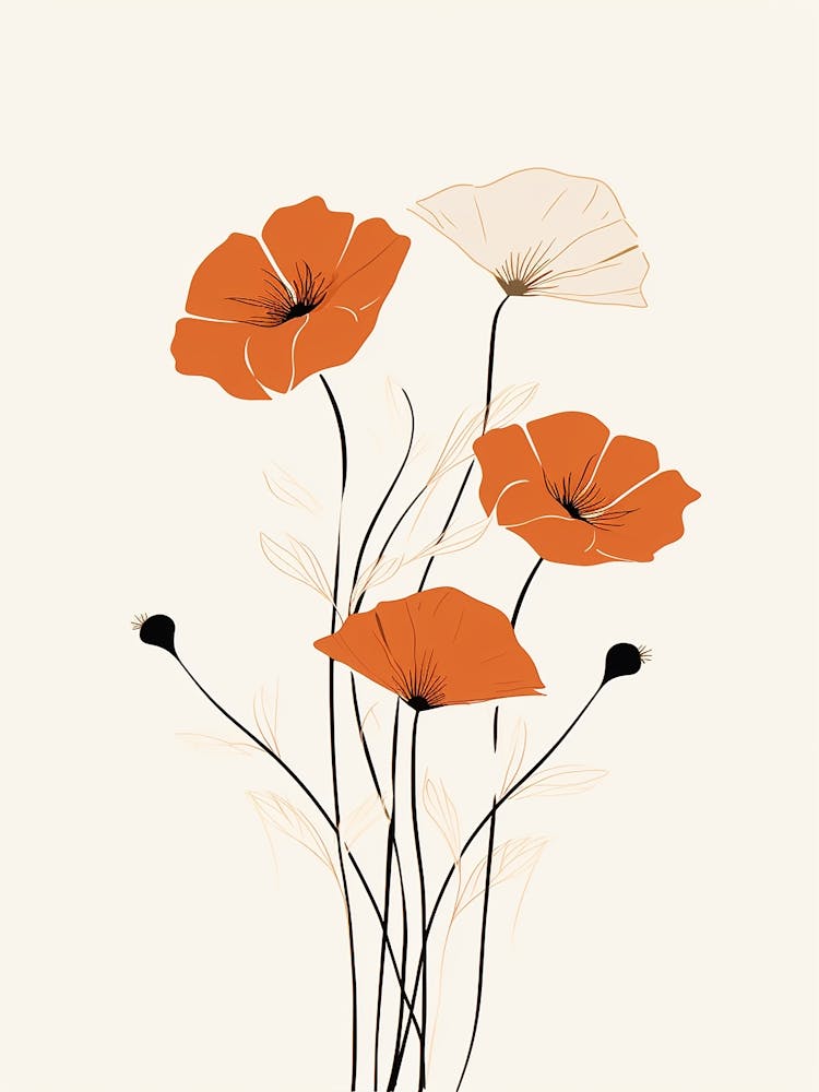 Fields of Red: Poppy Flower Wall Print