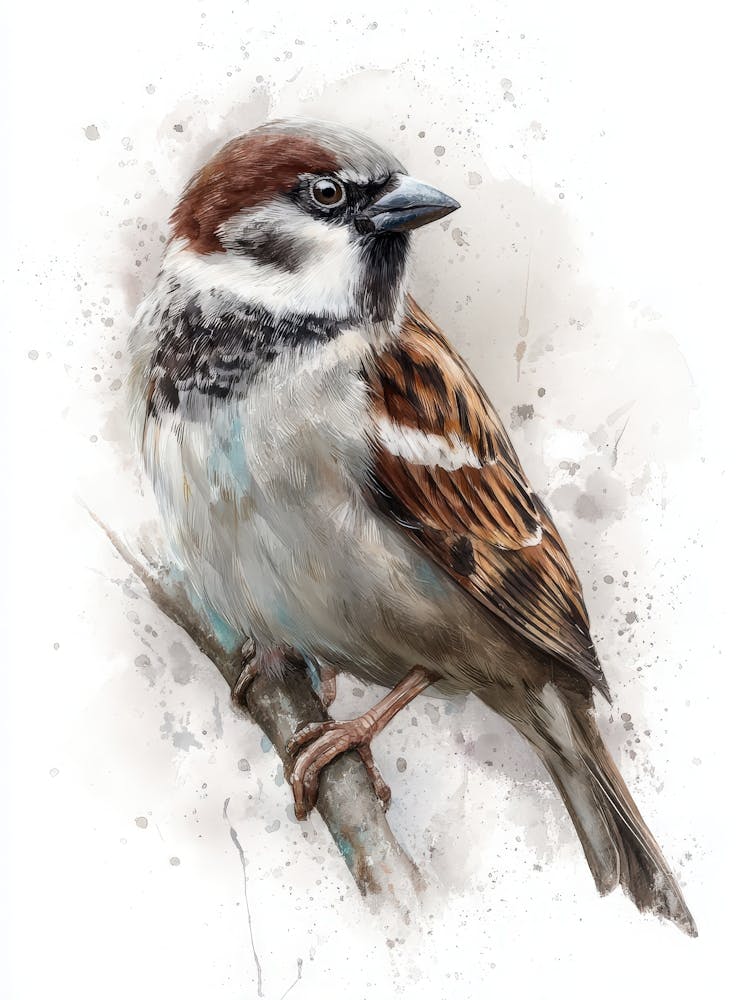 Aihrgdesign Isolated Watercolor Painting Of Birds Sparrow Per D676d1f5 C46e 4bb2 Bff2 D10c4be1e140 1