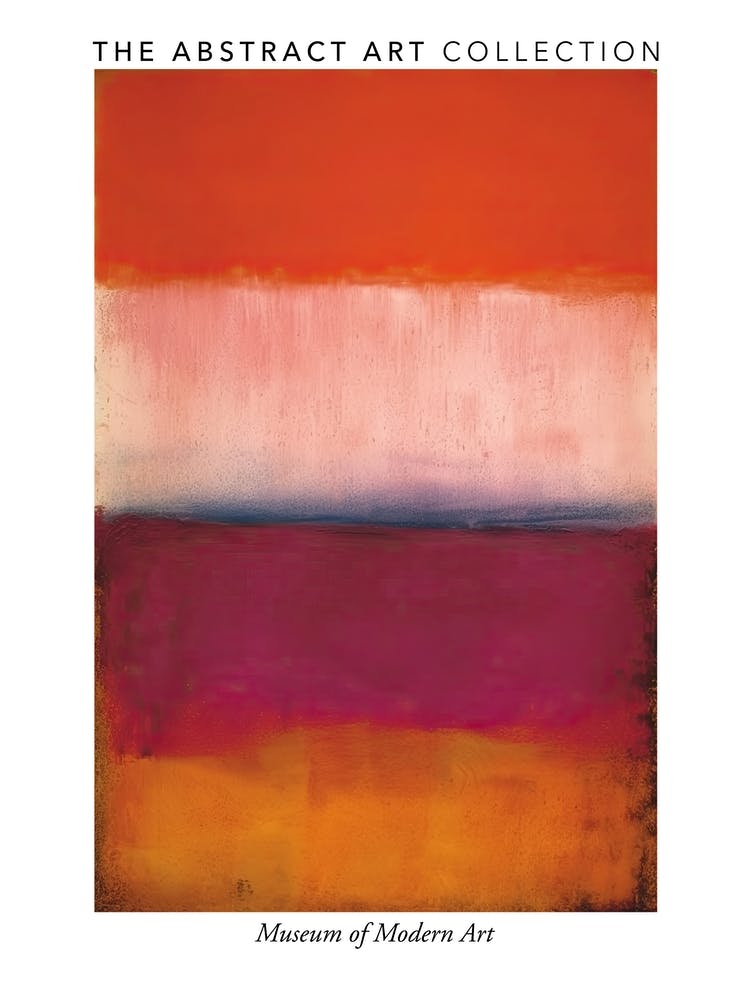 Orange And Red Abstract Painting 5 Exhibition Poster