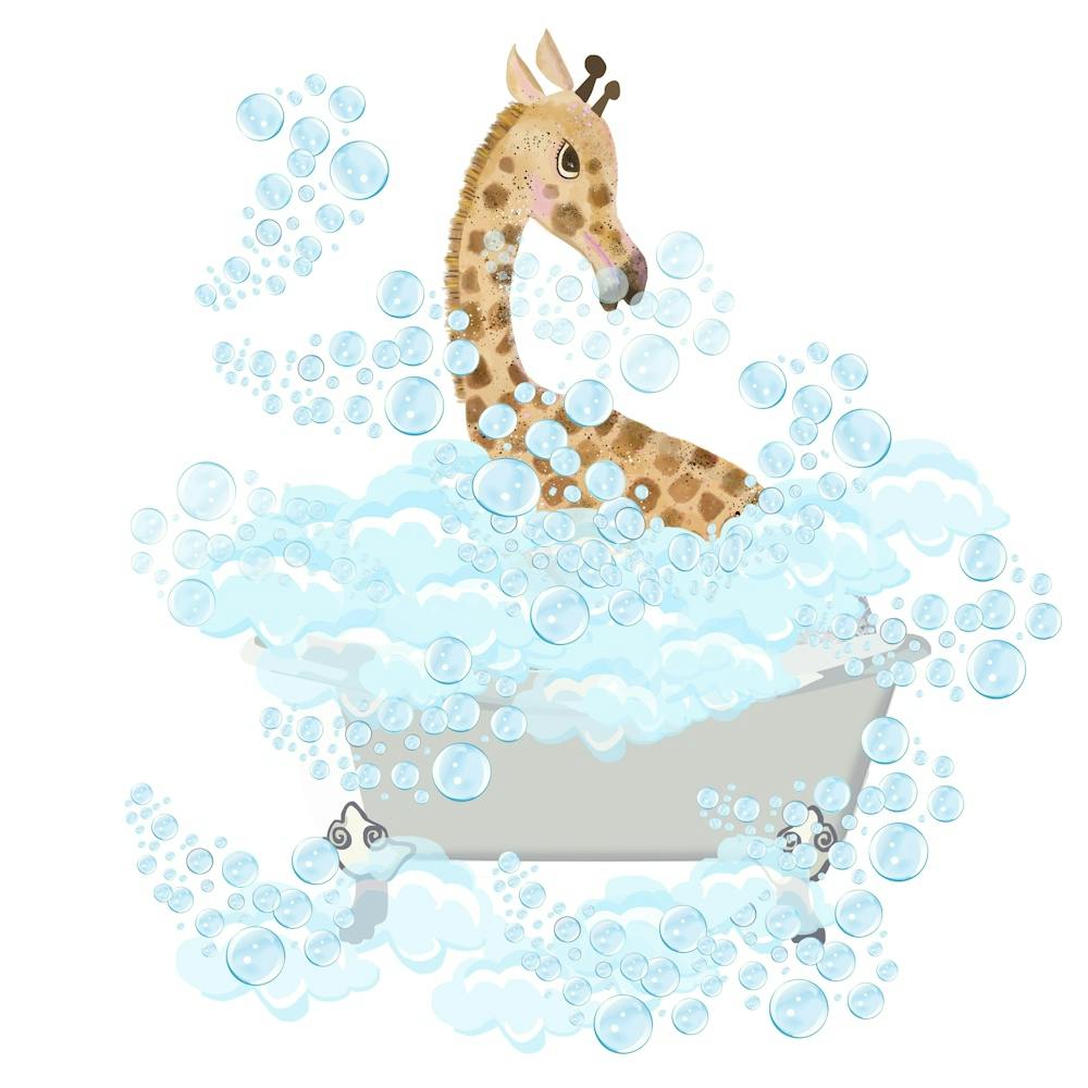 Giraffe in the Tub