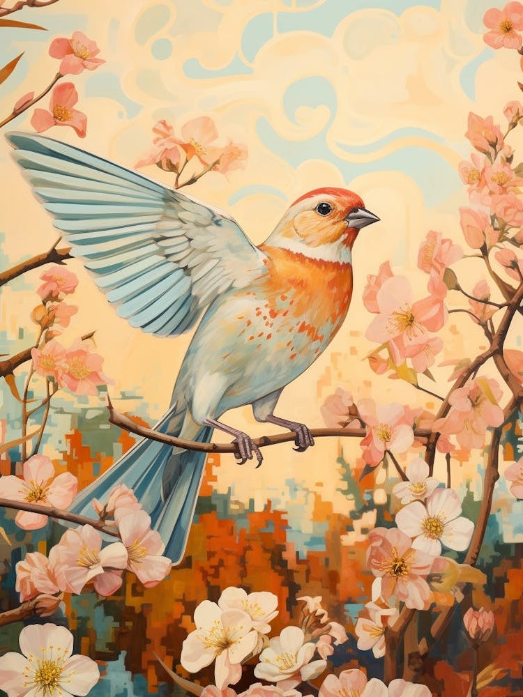 American Goldfinch 2 Detailed Bird Painting