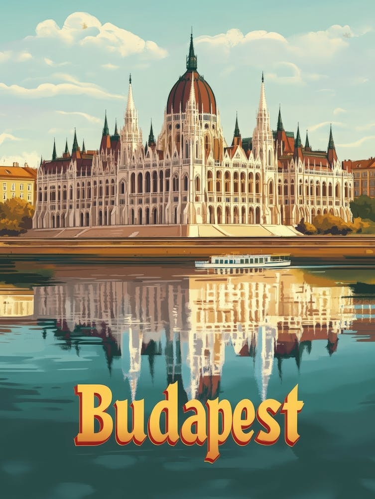 Aihrgdesign A Classic 1960s Travel Poster For Budapest 4