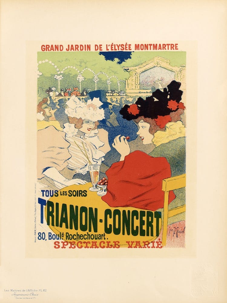 Trianon Concert Montmartre French Advertisement, Georges Meunier