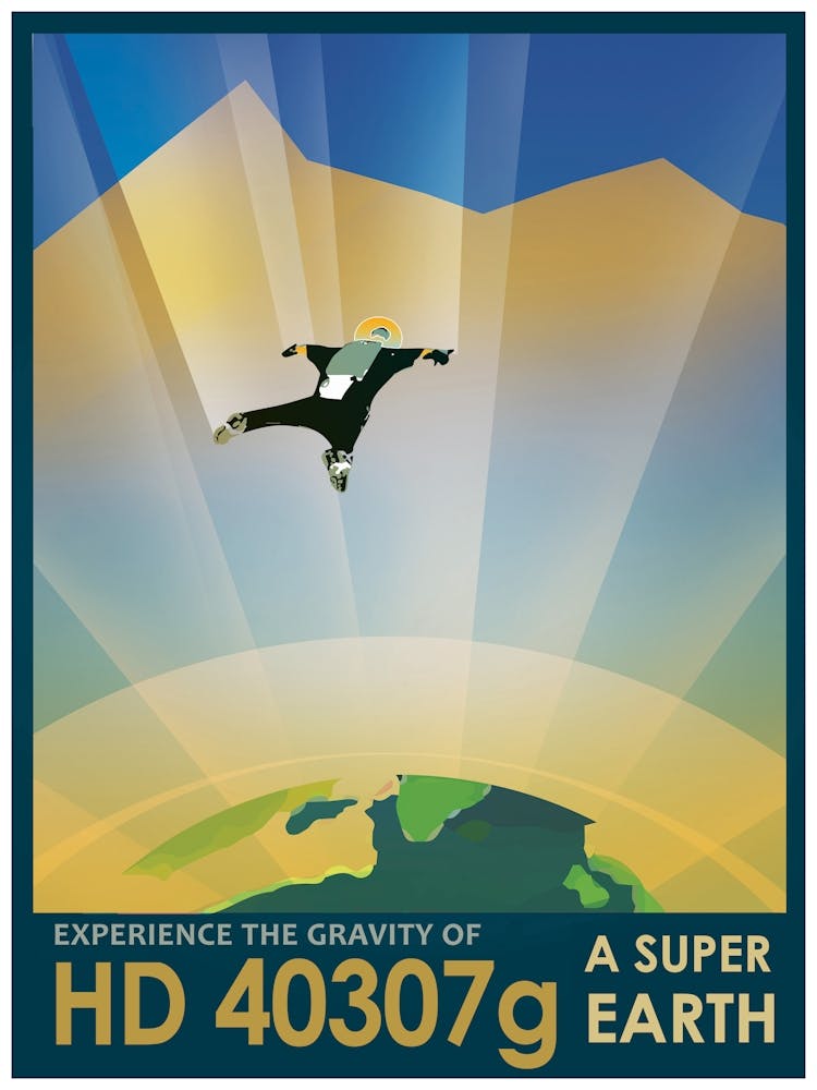 Super Earth Hd 400g Space Vintage Poster