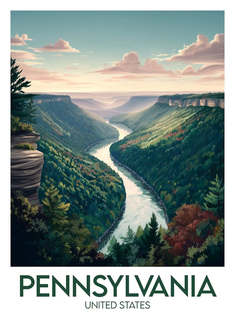 Affiche de voyage Pennsylvania
