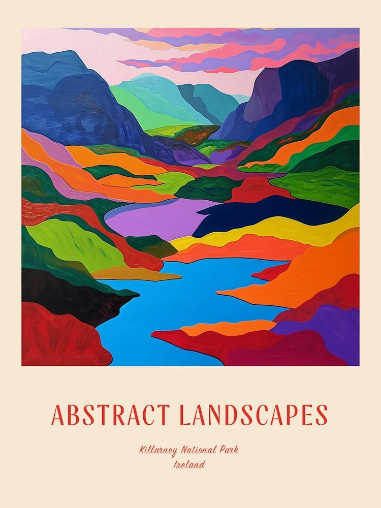 Colourful Abstract Killarney National Park Ireland 2 Poster