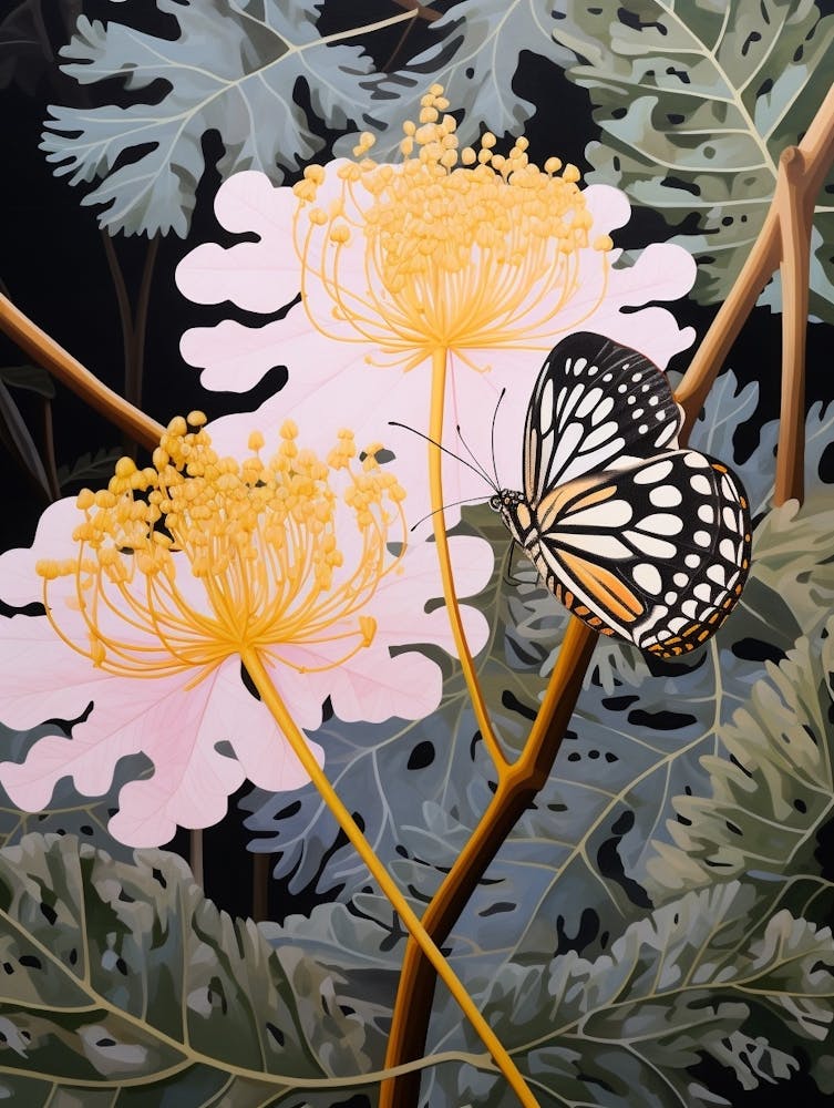 Flower Illustration Peacock Flower 3