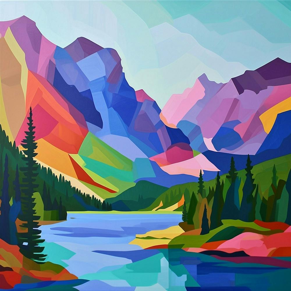 Colourful Abstract Banff National Park Canada 4