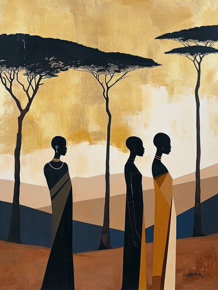 The African Women; A Boho Echo
