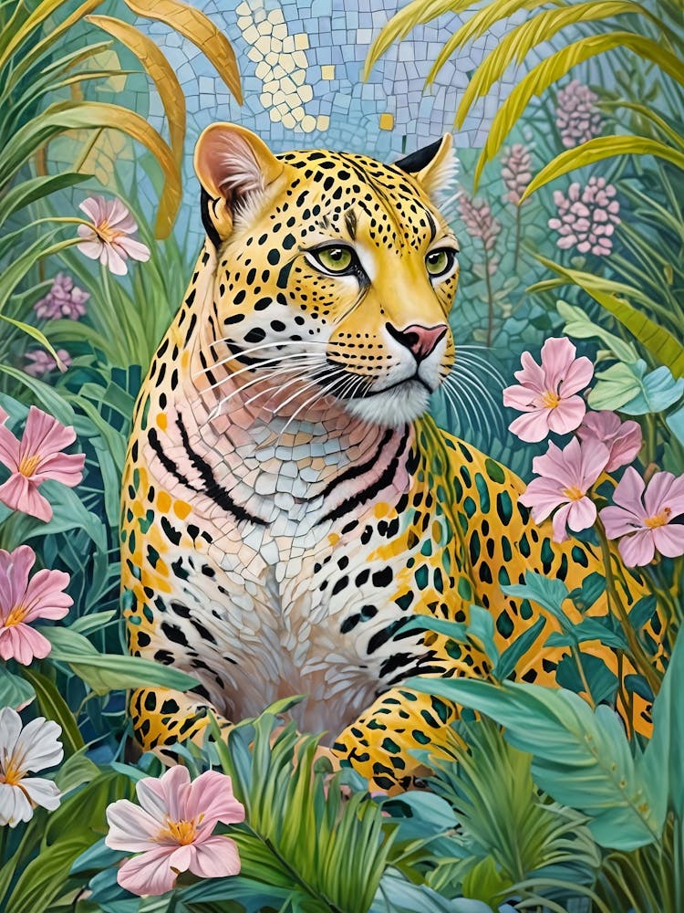 Pastel Leopard In The Jungle no2