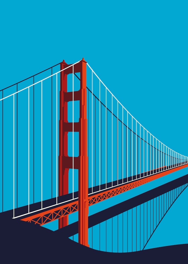 Golden Gate Bridge Blue