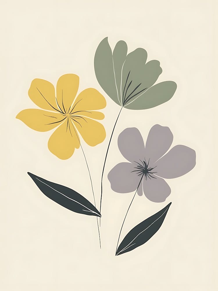 Abstract Floral Illustrations | Contemporary Botanical Wall Decor
