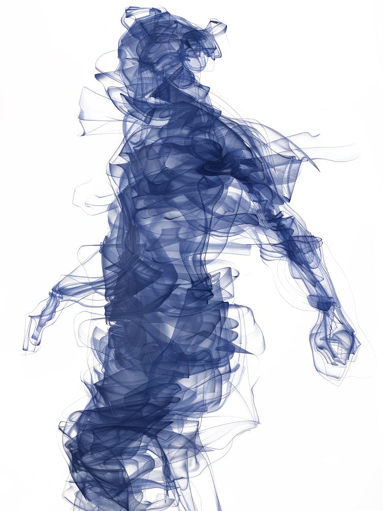 Abstract Silhouette Of A Man Running