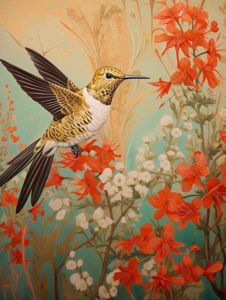Colibri 1 Peinture d'oiseau détaillée