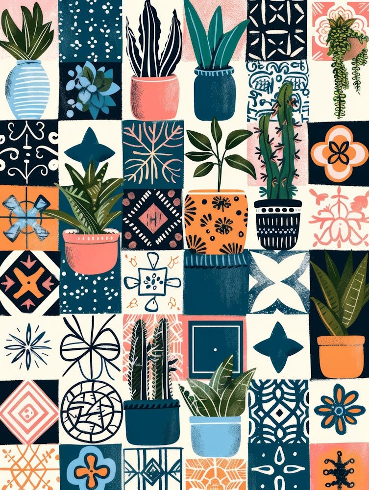 Cactus And Potted Plants