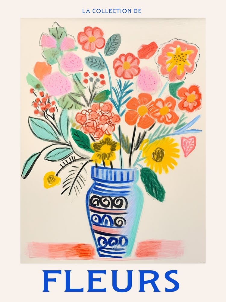 French Flower Poster Lantana