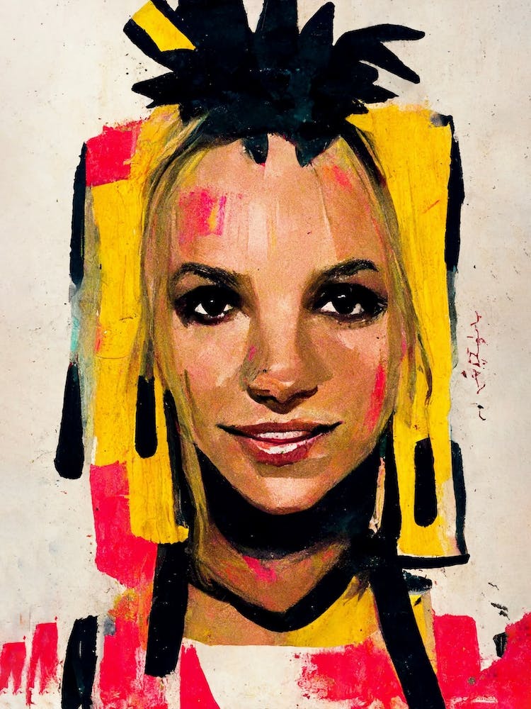 Britney Spears Basquiat Style