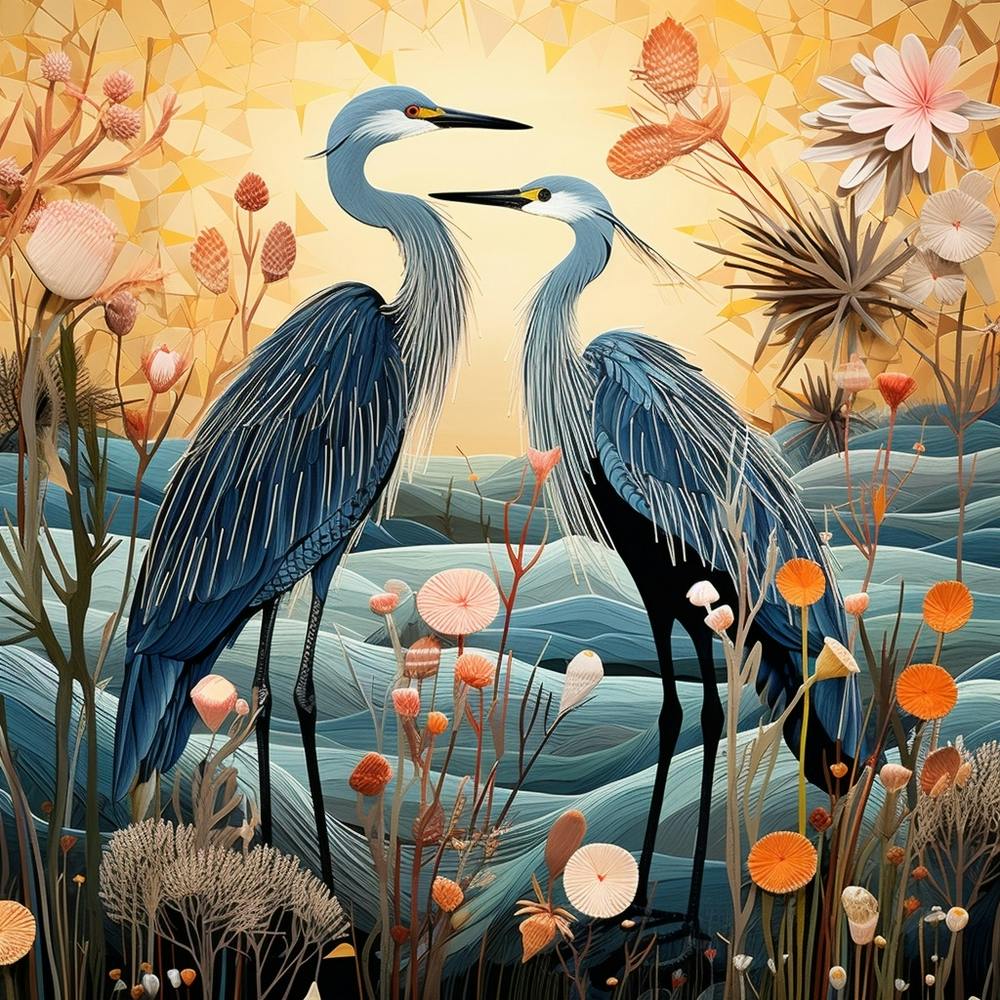 Vogel in der Natur Großer Blauer Reiher 5