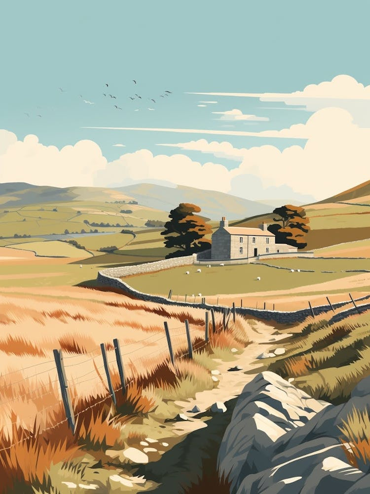 The Yorkshire Dales England 3 Hiking Trail Landscape