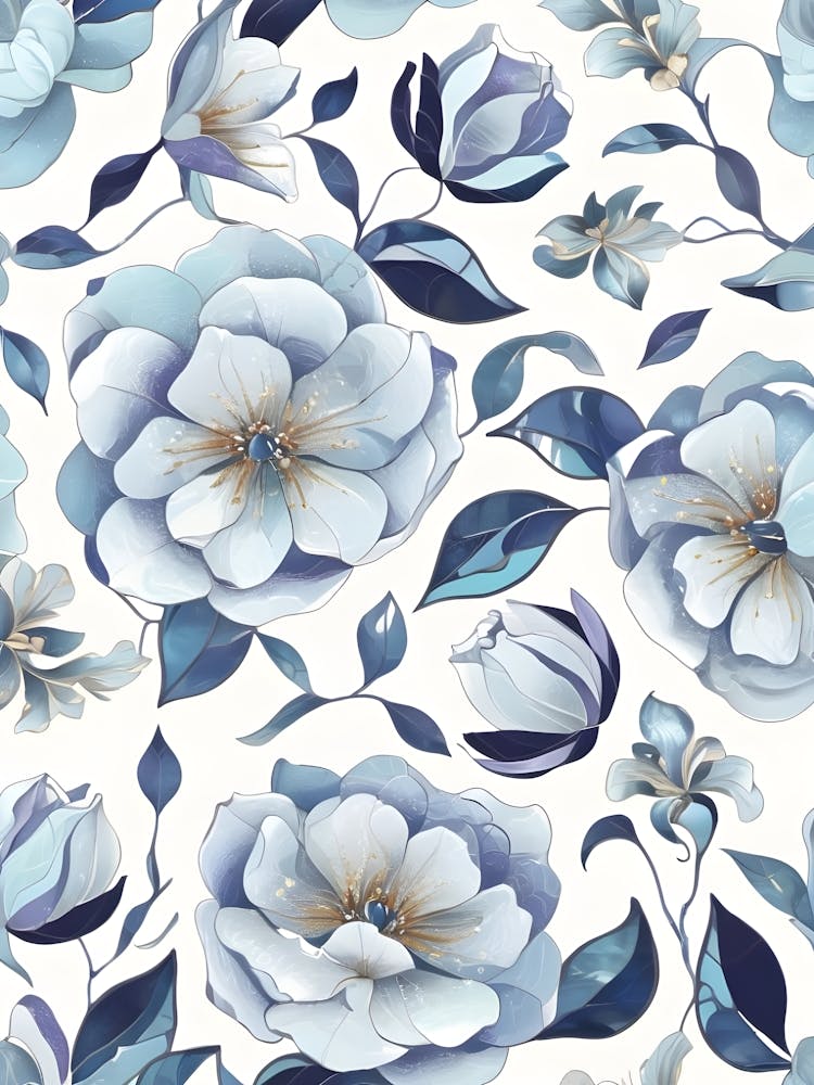 Blue Floral Pattern