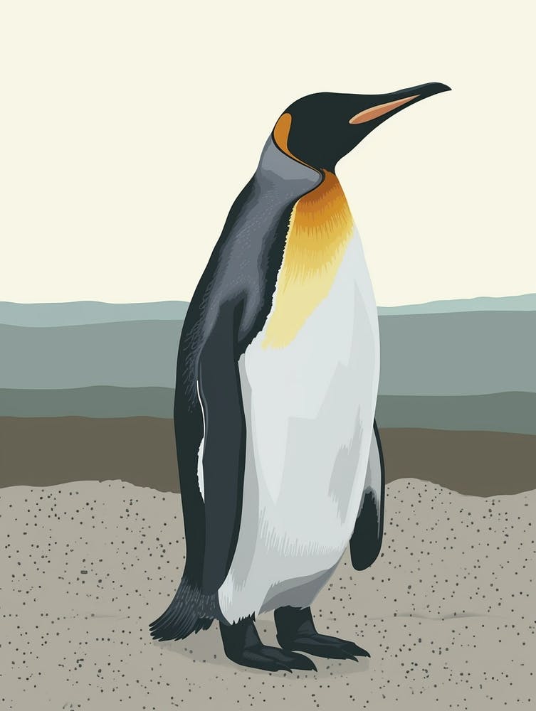 King Penguin Salisbury Plain Minimalist Illustration 3