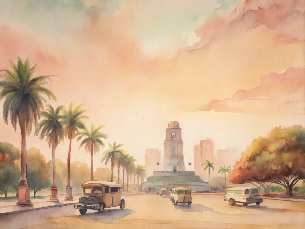 Manila Philippines A Vintage Illustration 1