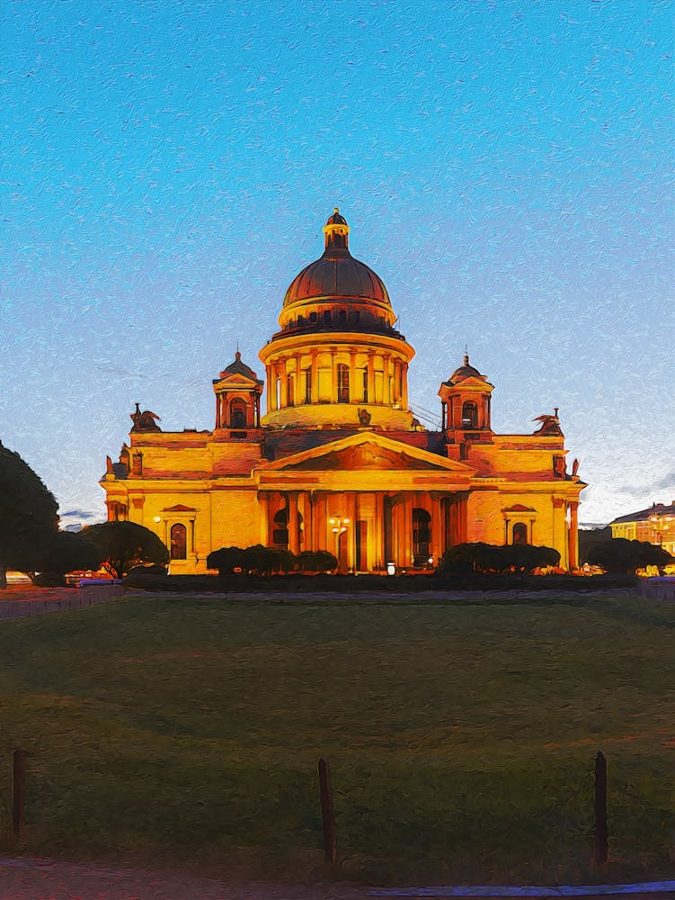 Siant Isaac Cathedral In Saint Petersburg, Russia