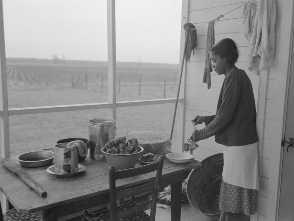 Farmer S Wife Grinding Meat To Make Sausage, Lakeview Project, Arkansas By Russell Lee