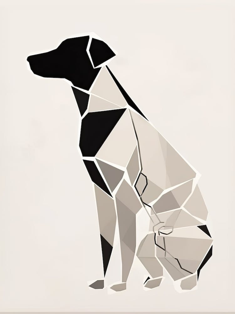 Dog Line Art Abstract 3