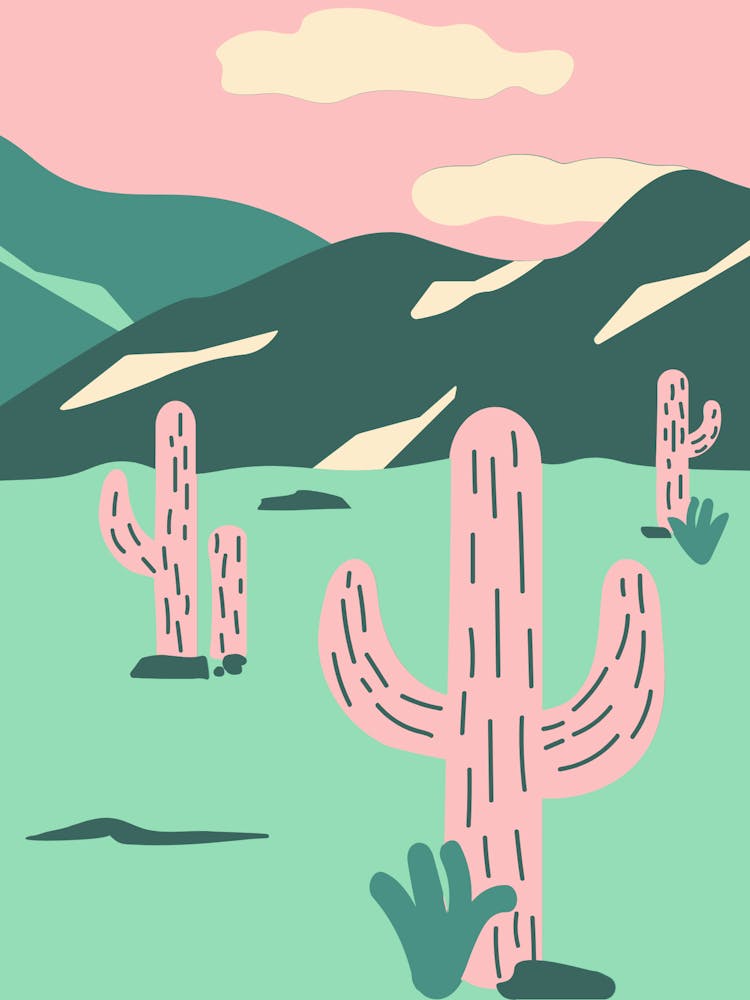 Cactus In The Desert