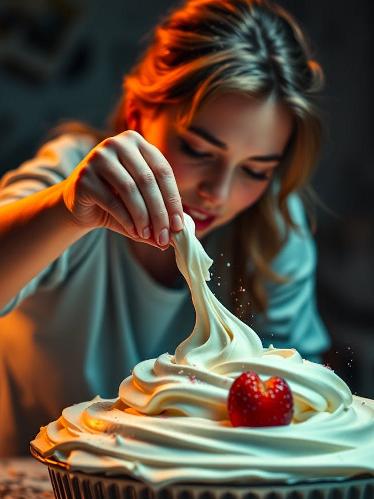 Girl Decorating A Cake