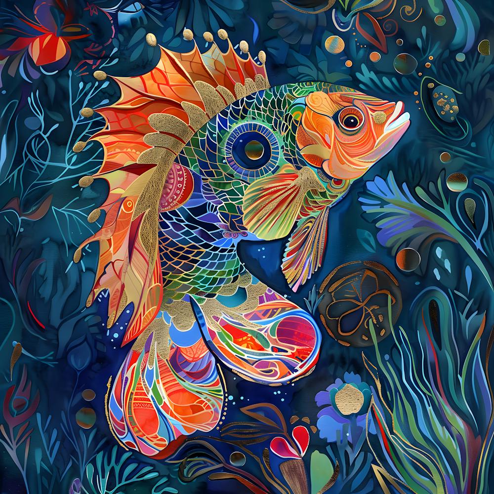 Colorful Fish In The Sea