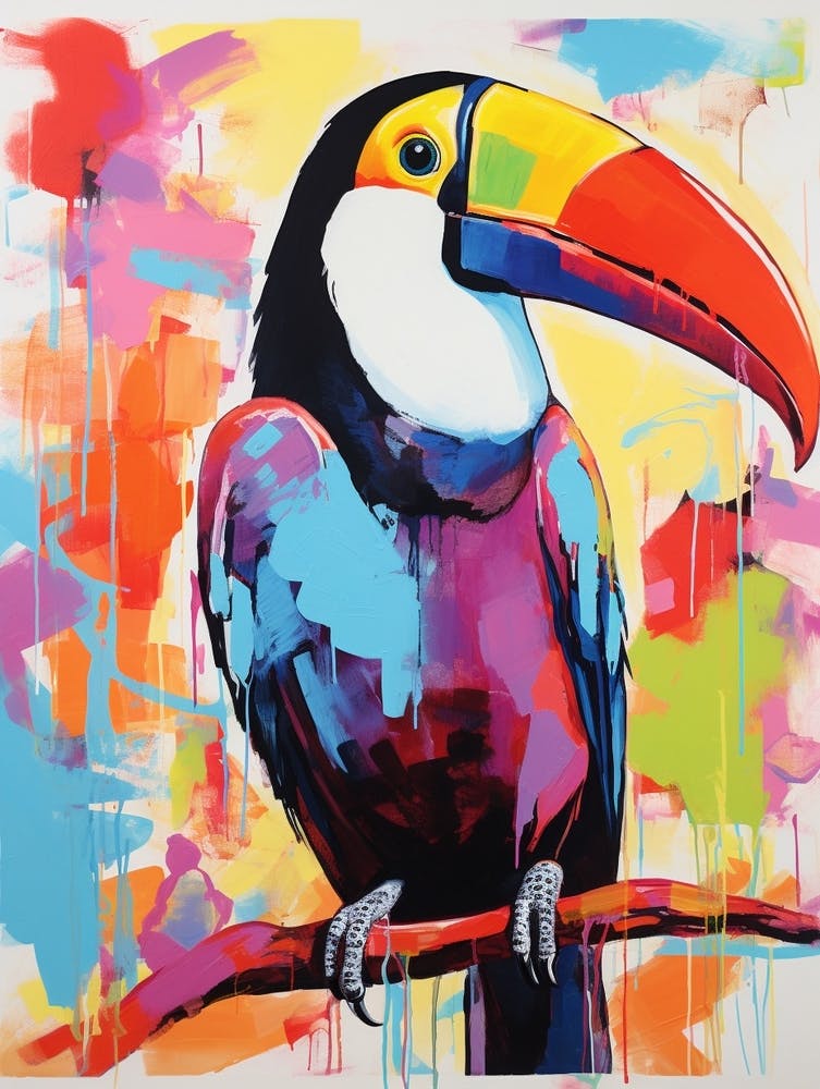 Colourful Bird Painting Toucan 1