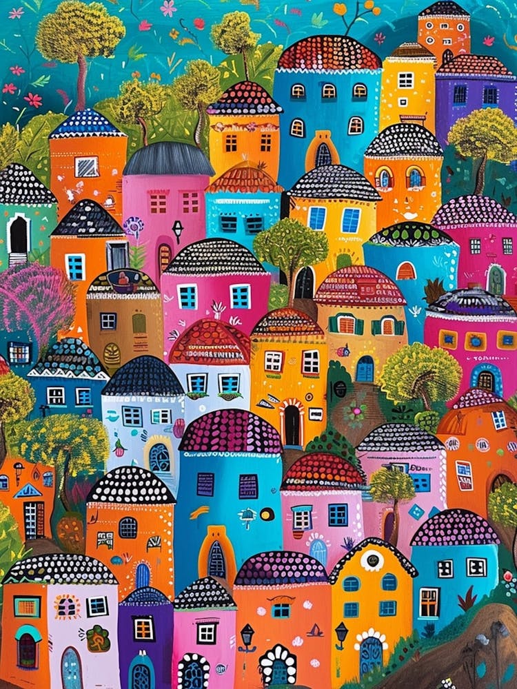 Kitsch Colourful Capetown Cityscape 2