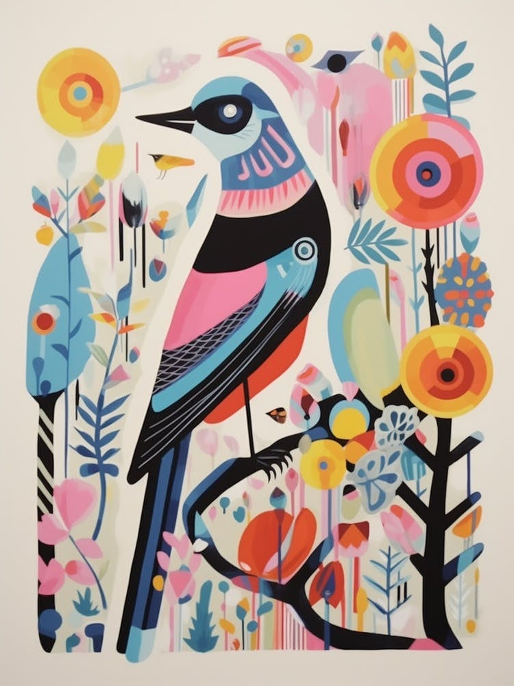 Colourful Scandi Bird Cuckoo 2