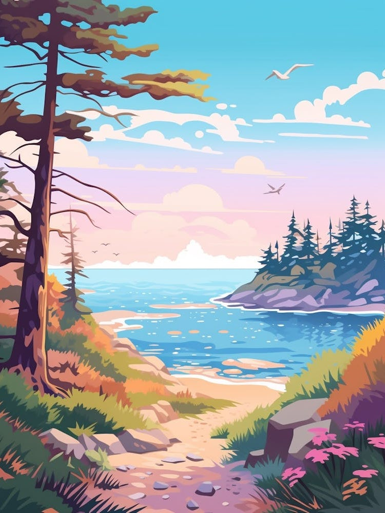 Juan De Fuca Marine Trail Canada 1 Hike Illustration