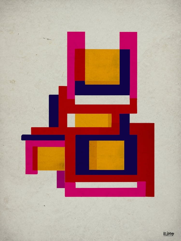 Minimal, Suprematism, Abstract Forms – Pink