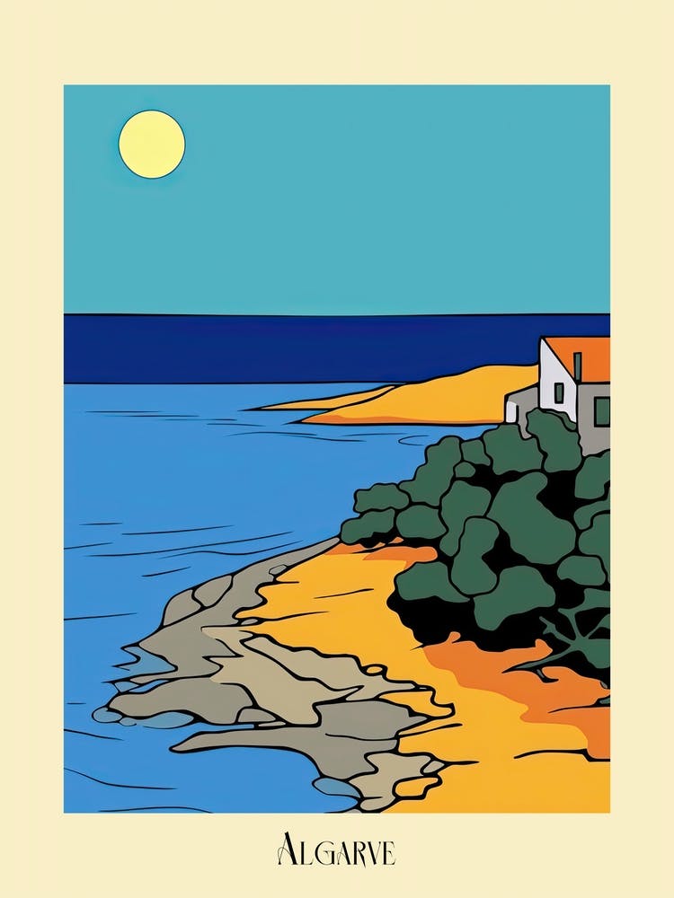 Poster Of Minimal Design Style Of Algarve, Portugal 3