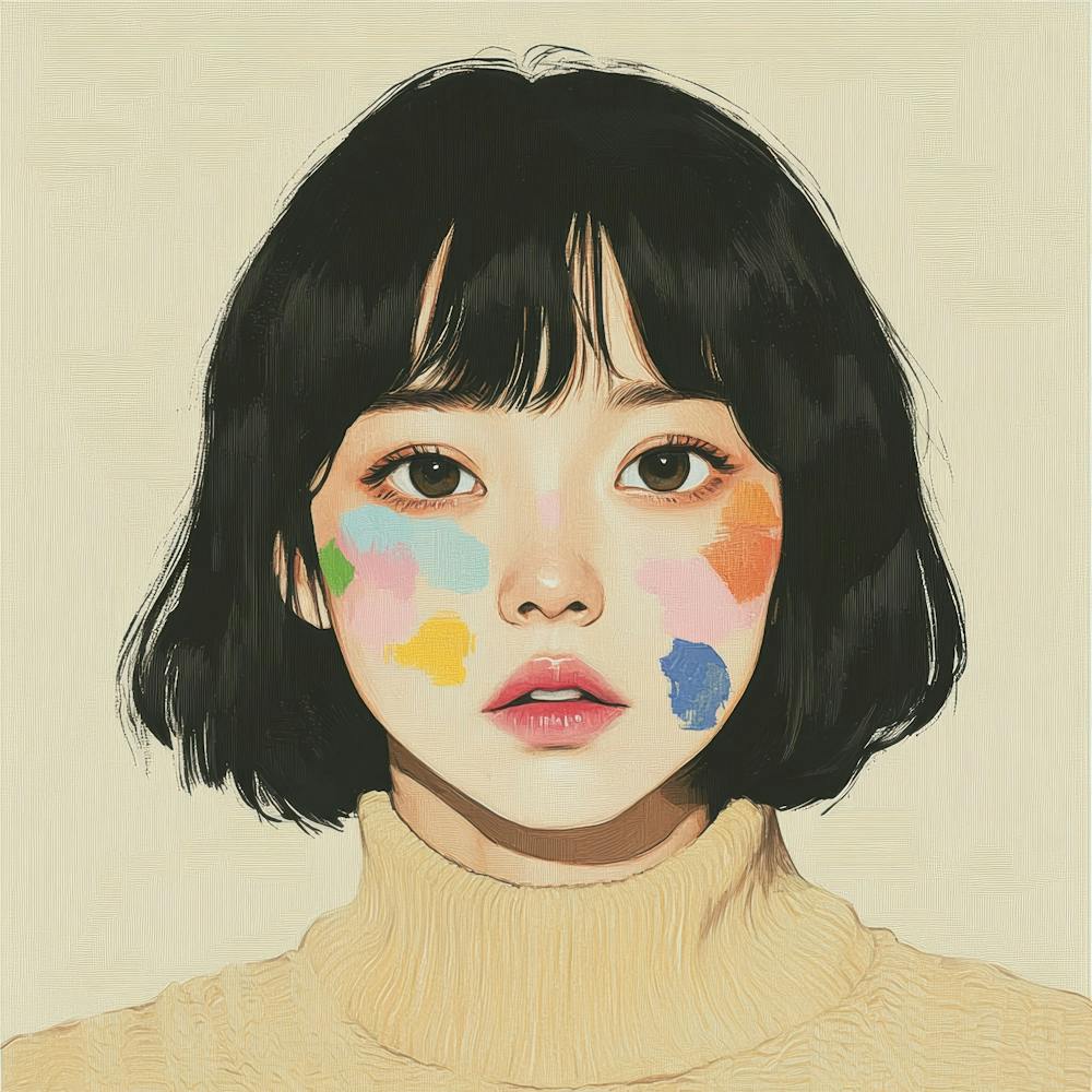 Asian Girl Painting 1